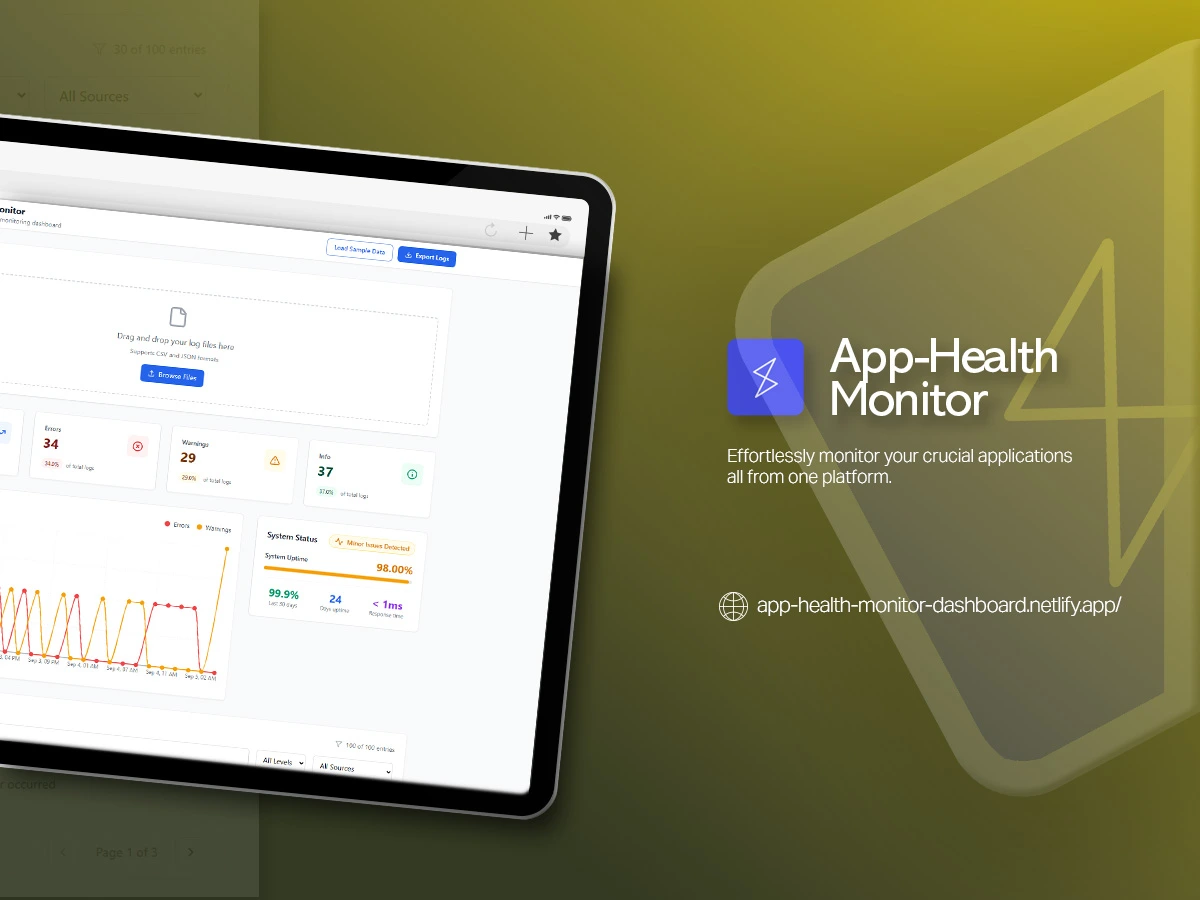App Health Monitor Dashboard