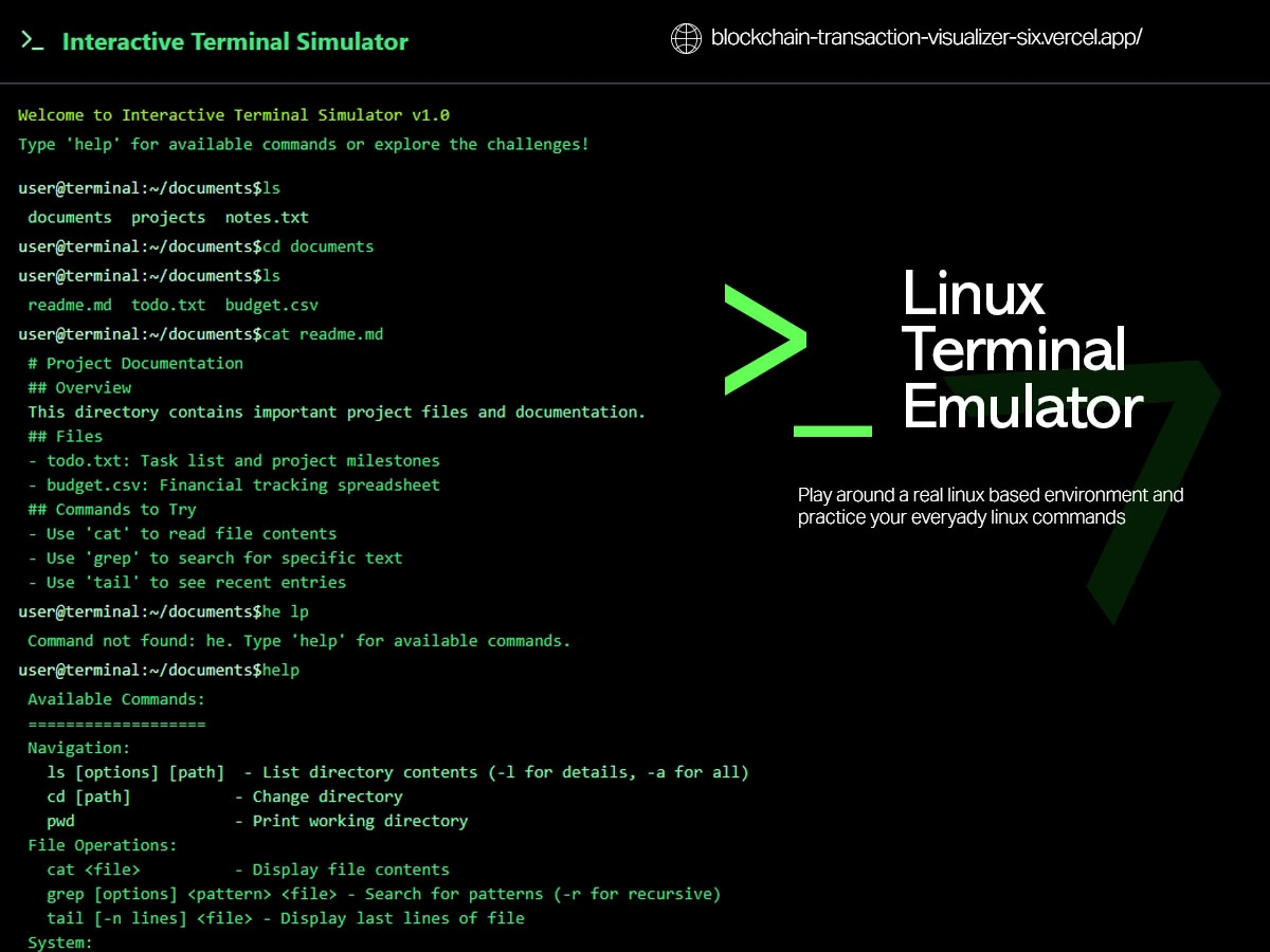 Interactive Command Line Terminal